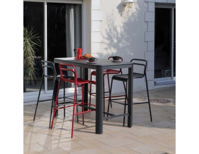 Chaises de bar en aluminium Eos ((Lot de 2))