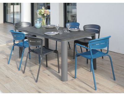 Chaises terrasse en aluminium Haora (Lot de 2) (Graphite)