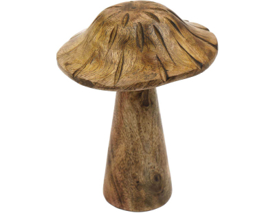 Champignon déco en manguier (18 x 15 cm)