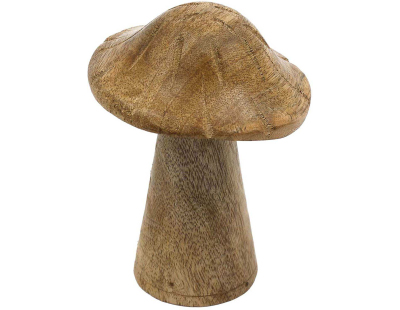 Champignon déco en manguier (13 x 10 cm)