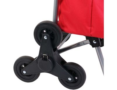 Chariot shopping en polyester 6 roues (Rouge)