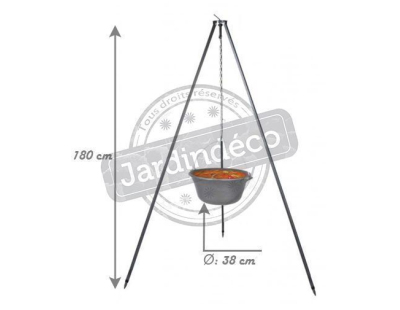 Chaudron en fonte sur trépied (11 litres)