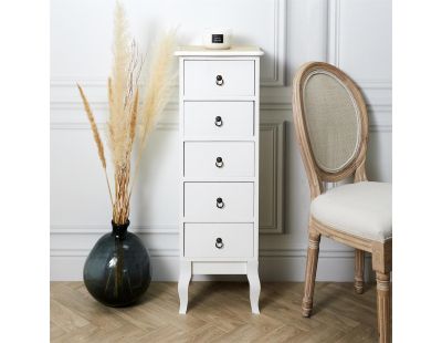 Chiffonier en bois 5 tiroirs Victoria