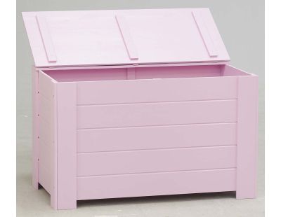 Coffre de rangement en pin  77 x 40 x 50 cm (Rose)