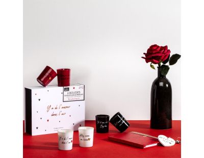 Coffret 6 bougies mots d'amour