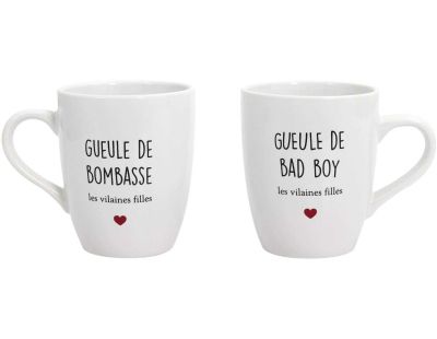 Coffret 2 mugs inscriptions humour