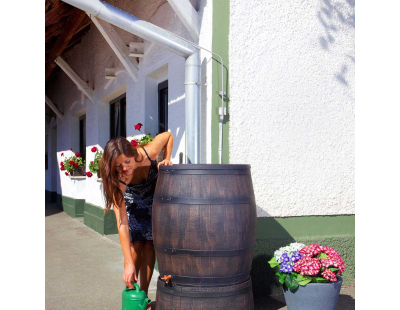 Récupérateur d'eau de pluie en polyéthylène avec robinet chromé Barrel (350 litres)