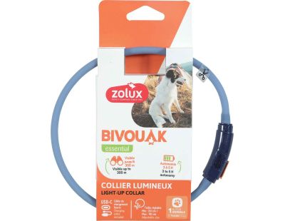 Collier lumineux pour chiots Bivouak (Bleu)