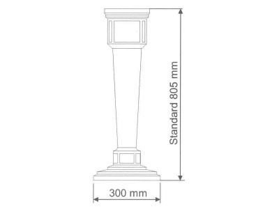 Colonne pour boîte aux lettres en aluminium grand modèle 1950 (Blanc)