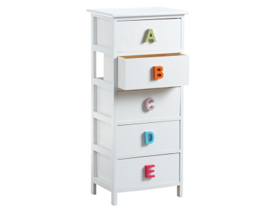 Commode chambre enfant alphabet 5 tiroirs (5 tiroirs)