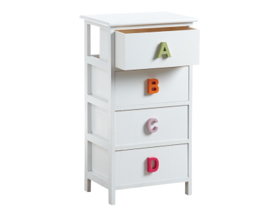 Commode chambre enfant alphabet 4 tiroirs (4 tiroirs)