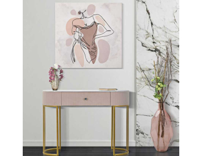 Console en métal Montpellier 100 x 43 x 74 cm (Rose)