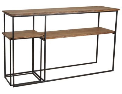 Console avec table gigogne en bois et métal Ter