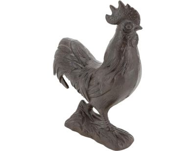 Coq en fonte marron