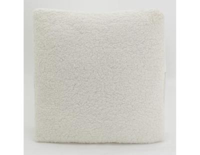 Coussin en coton bouclettes blanc 45 x 45 (Carré)