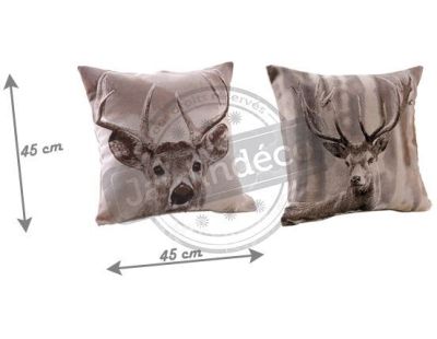 Coussin cerf en coton et polyester (Lot de 2) (45 cm)