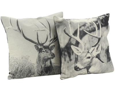 Coussin cerfs en coton (lot de 2) (Lot de 2)