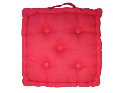 Coussin de sol en coton 40 cm (Rouge)