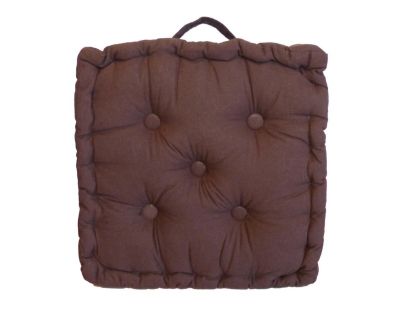 Coussin de sol en coton 40 cm (Chocolat)