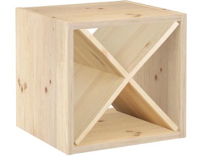 Cube avec range bouteille en pin 12 bouteilles Dinamic