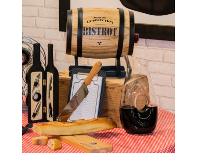 Distributeur de vin tonneau 5 litres Bistrot (Gris)