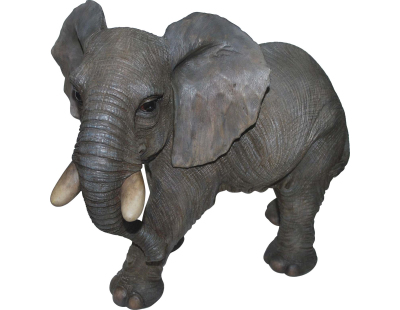 Elephant marchant en résine 45 cm