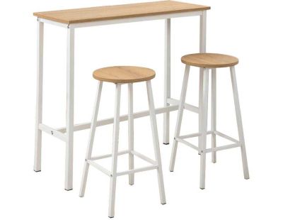 Ensemble Table haute et 2 tabourets Mola (White)