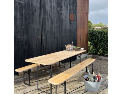 Ensemble table et banc de jardin Brasseur (Unitaire)