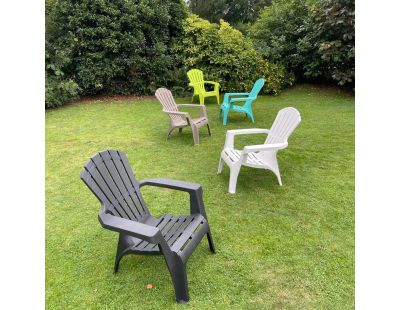 Fauteuil Adirondack en résine polypropylène (Blanc)