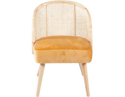 Fauteuil cosy effet velours Gaspard (Camel)