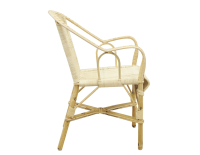 Fauteuil crapaud en manau et moelle de rotin naturelle