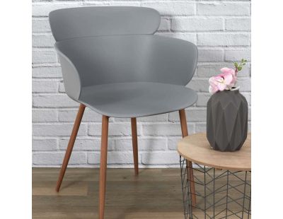 Fauteuil design polypropylène Lorens (Lot de 2) (Gris)