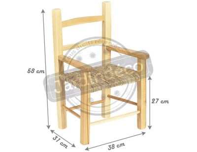 Fauteuil enfant en hêtre naturel verni