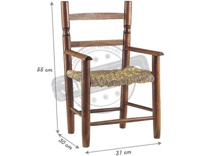 Fauteuil enfant en bois de hêtre (Marron)