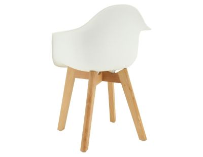 Fauteuil enfant en polypropylène et bois (Blanc)