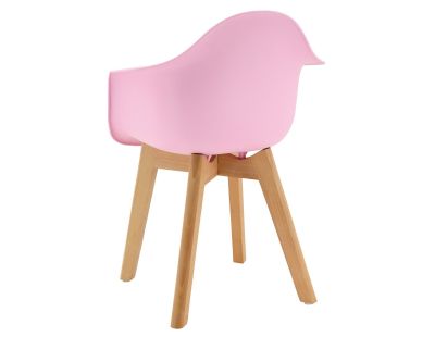 Fauteuil enfant en polypropylène et bois (Rose)