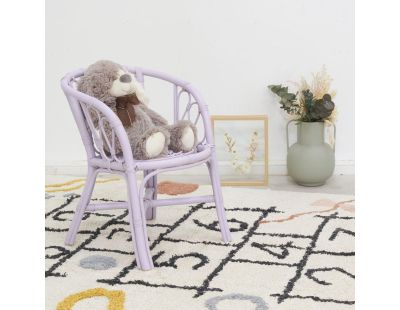 Fauteuil enfant en rotin Côme (Violet)