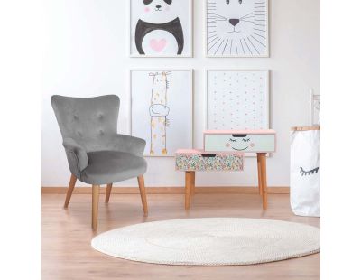 Fauteuil enfant en velours Helsinki