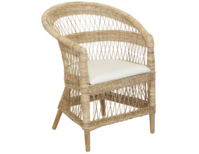 Fauteuil malawi en poelet et teck - outdoor