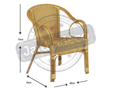 Fauteuil en moelle de rotin Eden