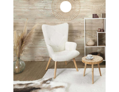 Fauteuil patchwork blanc Helsinki