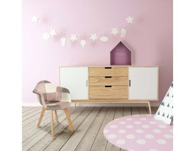 Fauteuil patchwork pour enfants Léonie (Rose)