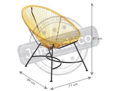 Fauteuil en polyrésine (Jaune)