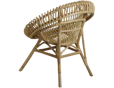 Fauteuil soleil en rotin (Naturel)