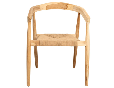 Fauteuil en teck naturel et jute