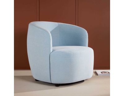 Fauteuil en tissus bleu Bobbo