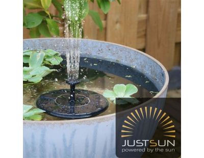 Fontaine extérieure ronde en résine alimentation solaire (Fontaine + batterie + éclairage)