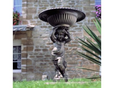 Fontaine de jardin Angelot (Vieux bronze)