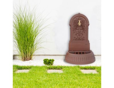 Fontaine murale de jardin Floraison (Brun Antique)