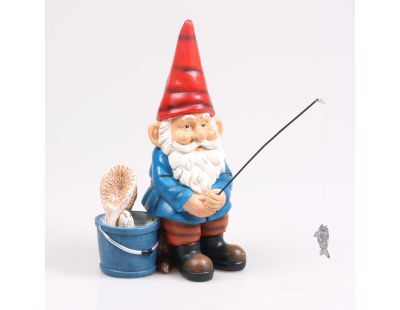 Gnome de jardin 20 cm (Pêche à la ligne)